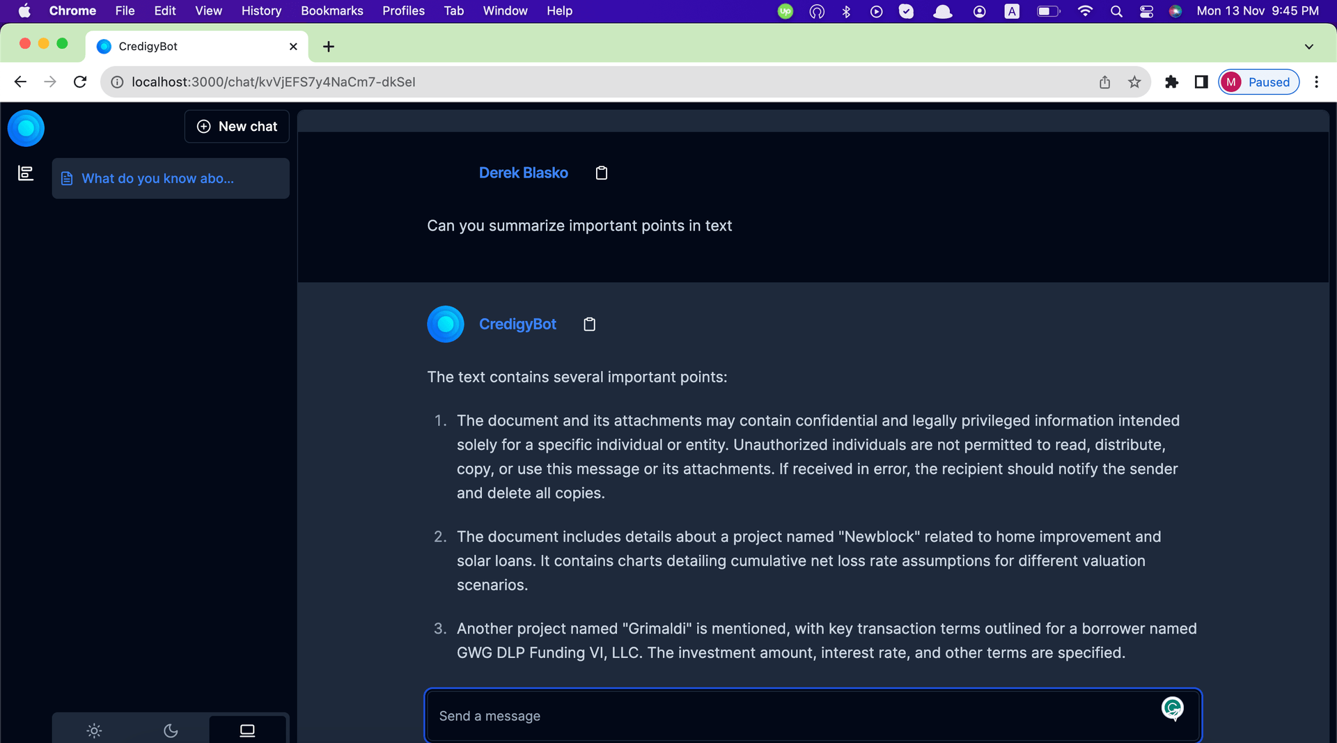 LilGPTx product interface