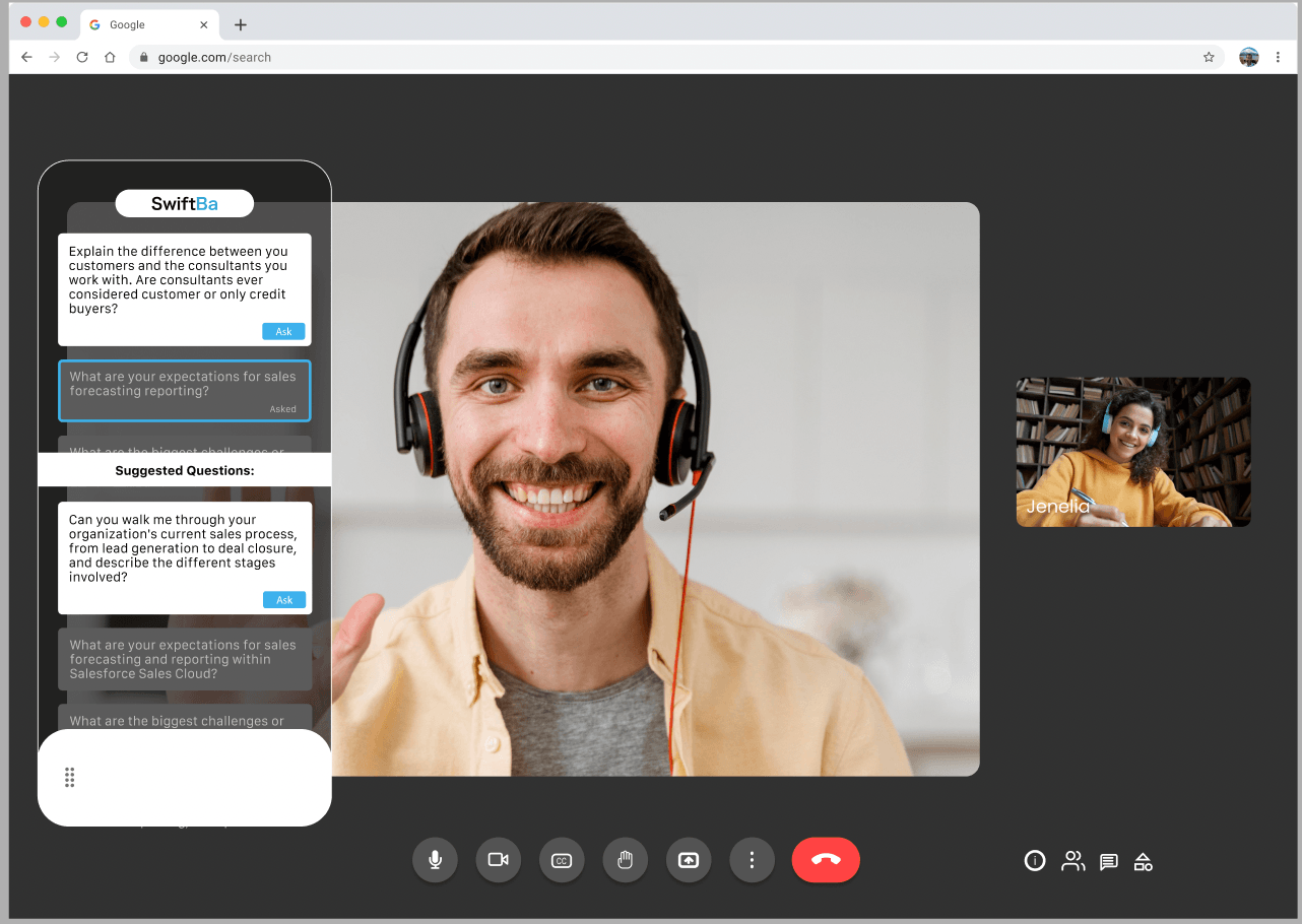 SwiftBA product interface